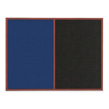 United Visual Products Slim Style Indoor Enclosed Corkboard, 48 UVRDS48SBH-BLACK-BUFF